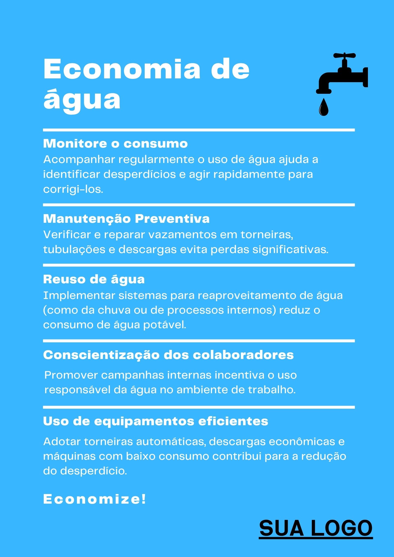 Economia de água