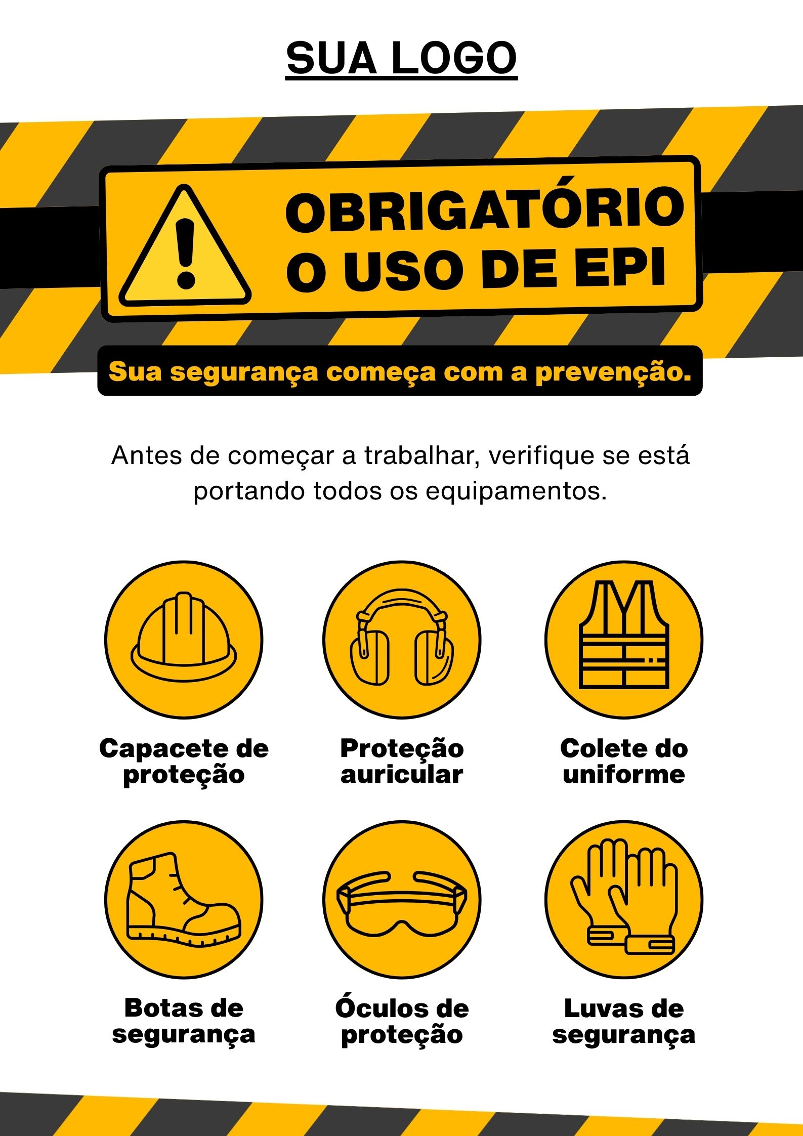 Obrigatório o uso de EPI